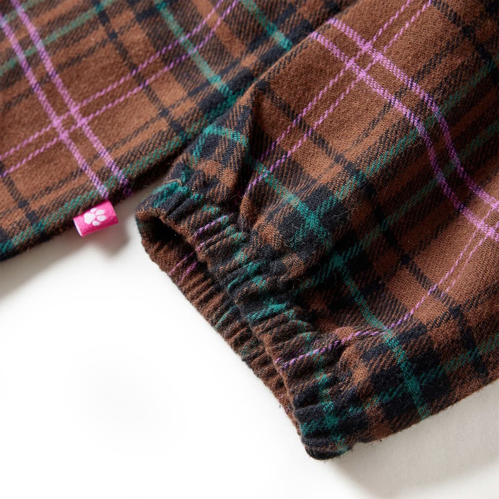 Vestido de criança com mangas compridas cor conhaque 92