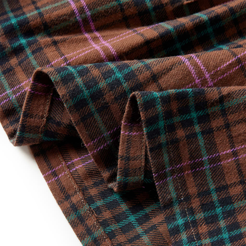 Vestido de criança com mangas compridas cor conhaque 92