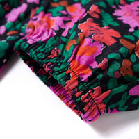 Vestido de criança com mangas compridas rosa-brilhante 92