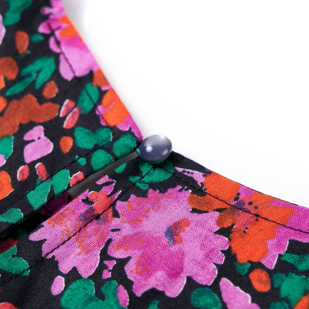 Vestido de criança com mangas compridas rosa-brilhante 92