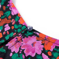 Vestido de criança com mangas compridas rosa-brilhante 92