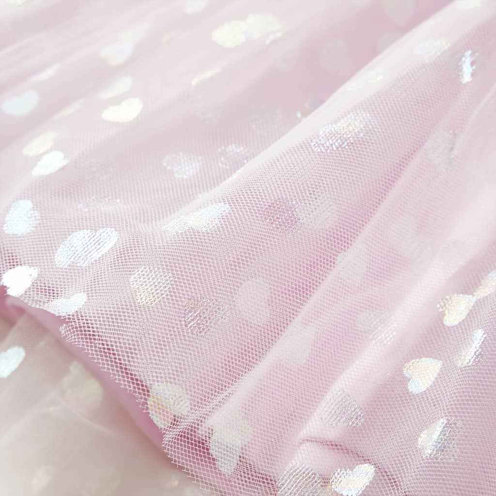 Vestido de criança com folhos rosa-claro 92