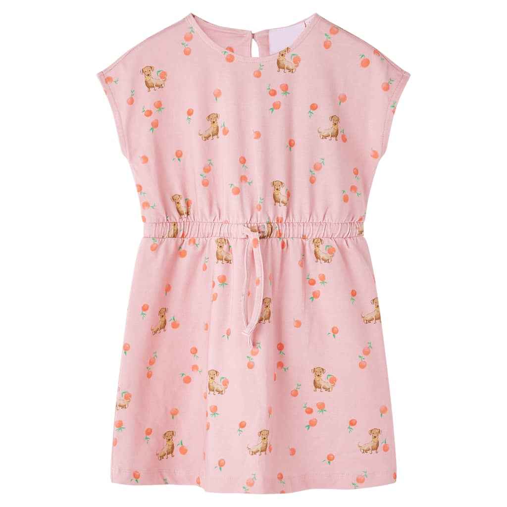 Vestido para criança com cordão laranja-claro 92