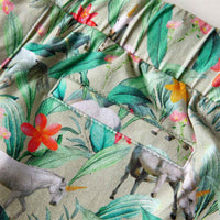 Calção para criança com cordão caqui-claro 92