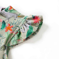 Vestido de criança com manga sino caqui-claro 92