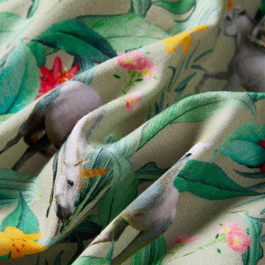 Vestido de criança com manga sino caqui-claro 92