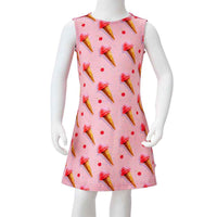 Vestido de criança rosa-choque 92