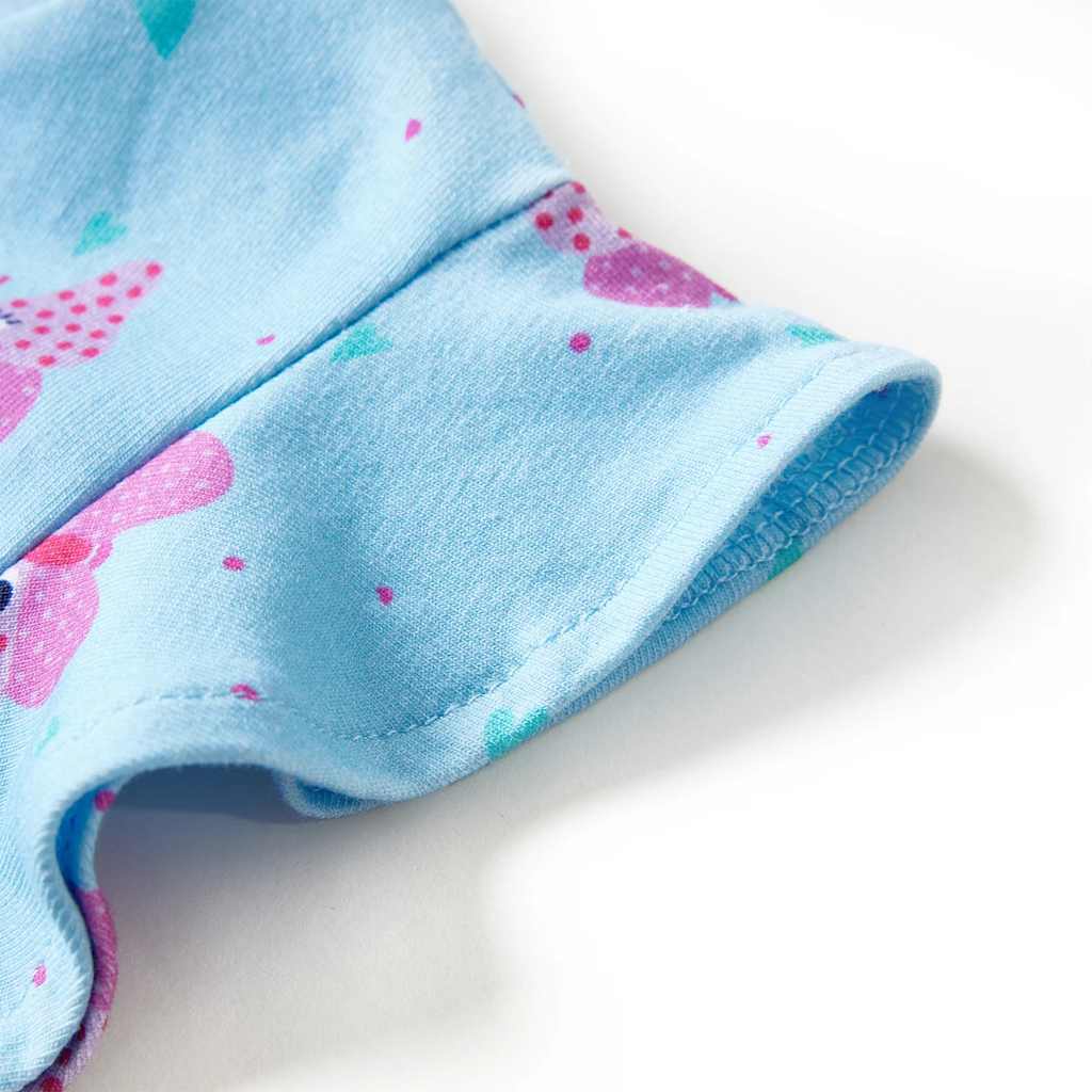 Vestido sem mangas para criança com botões azul 92