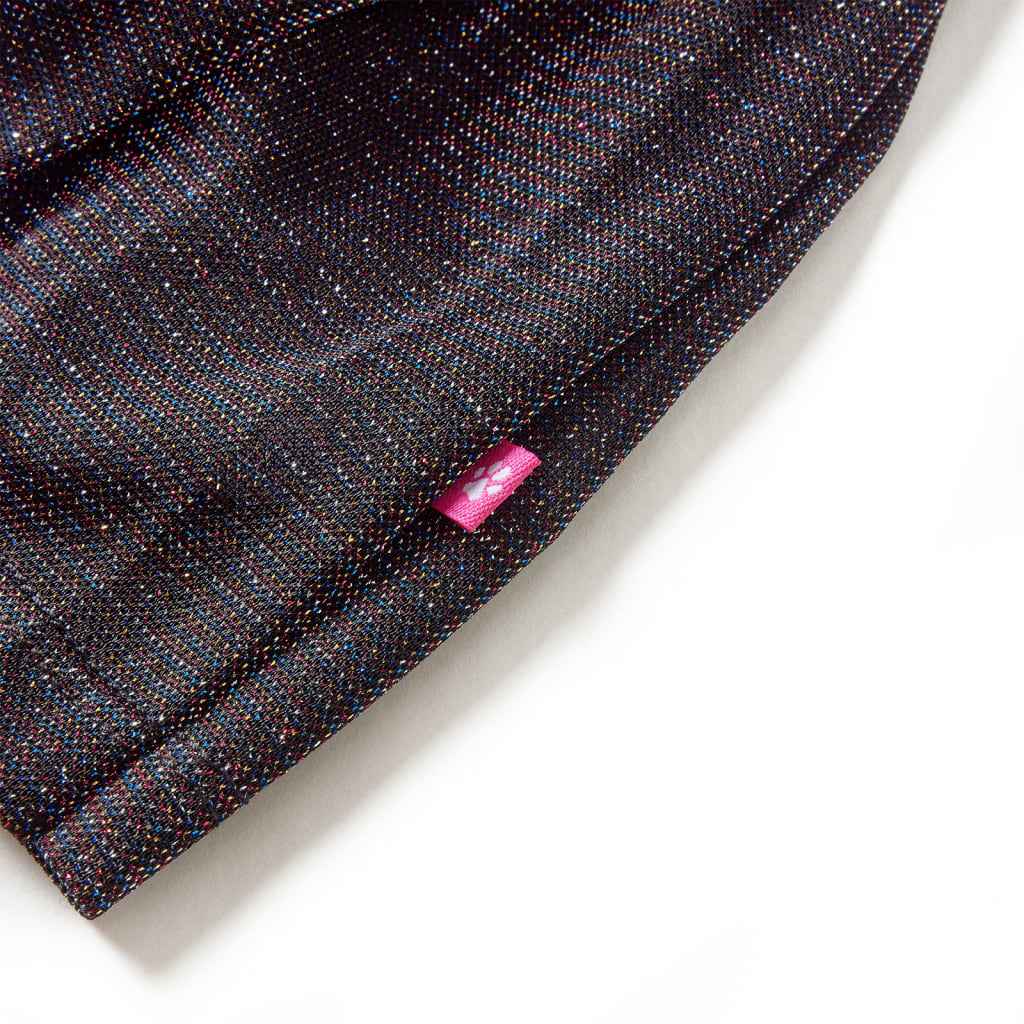 Saia plissada para criança com brilhos azul-marinho 92