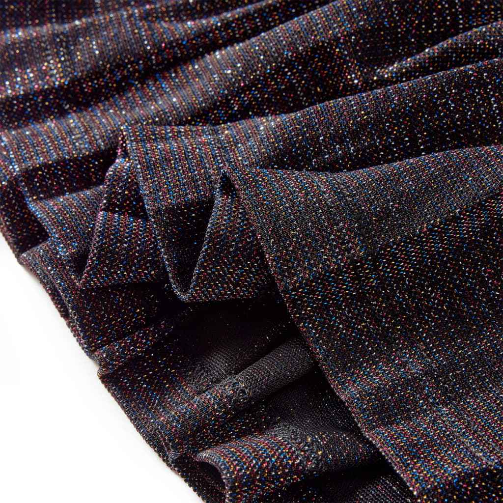 Saia plissada para criança com brilhos azul-marinho 92