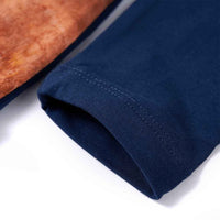 Vestido de manga comprida para criança azul-marinho 92