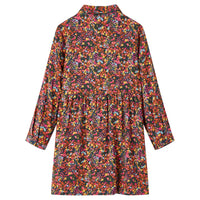Vestido de manga comprida para criança multicor 104