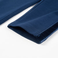 Calças de criança com remates pretos azul-marinho 104