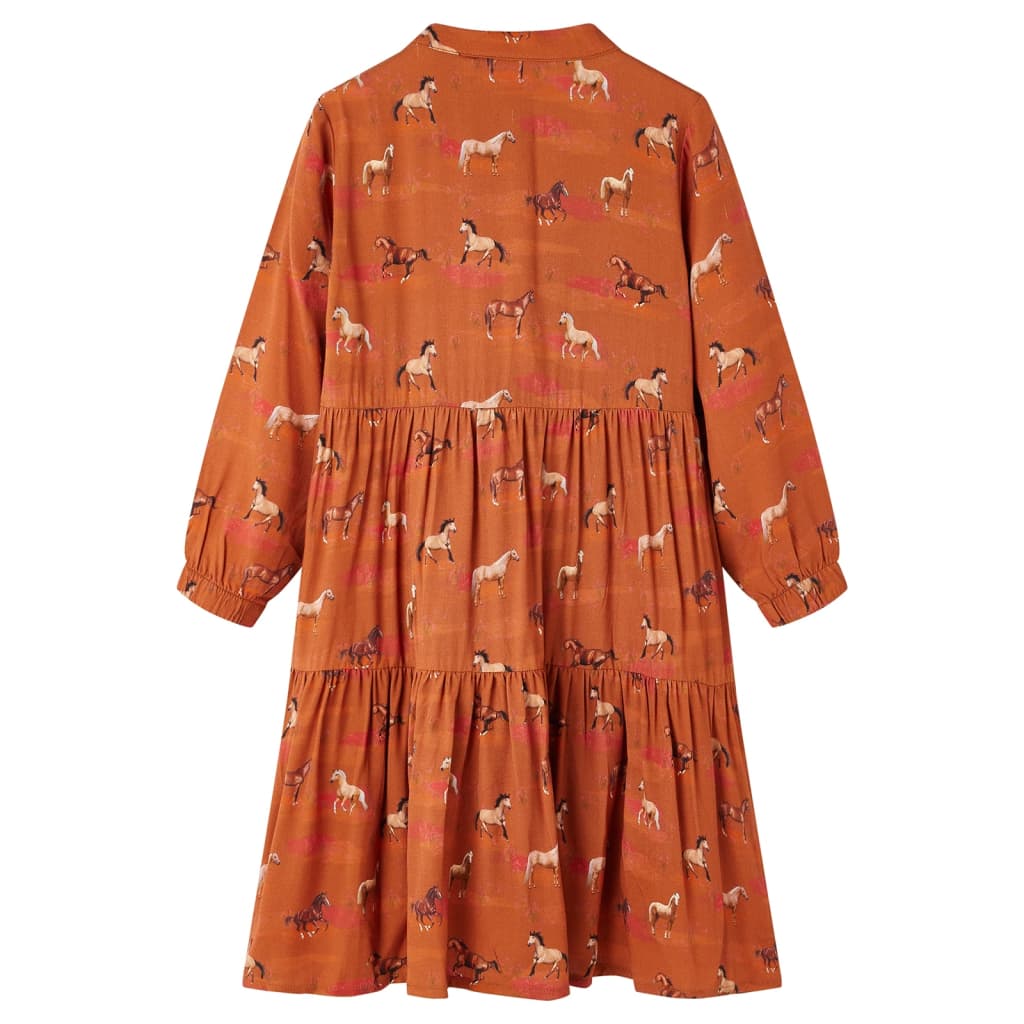 Vestido para criança cor conhaque 104