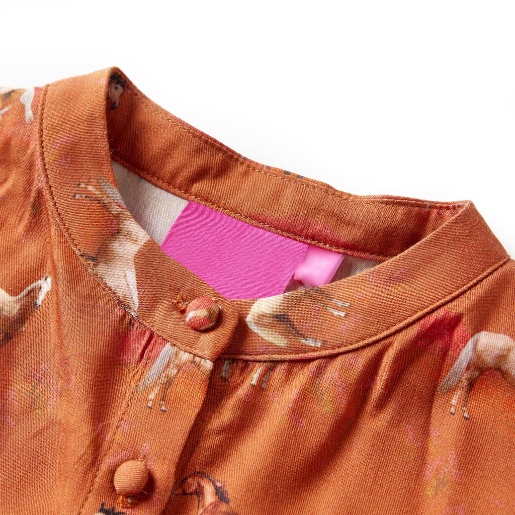 Vestido para criança cor conhaque 104