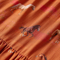 Vestido para criança cor conhaque 104
