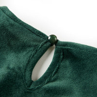 Blusa para criança com folhos verde-escuro 104