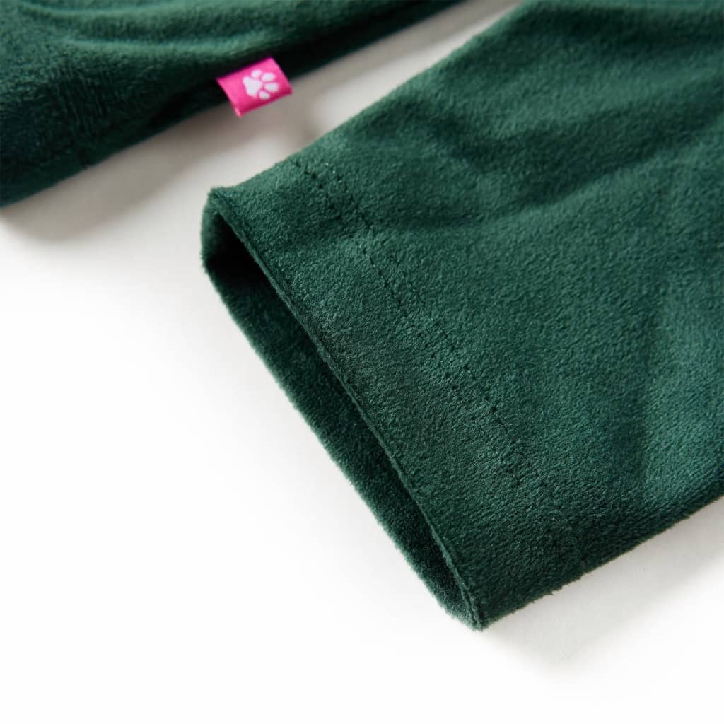 Blusa para criança com folhos verde-escuro 104