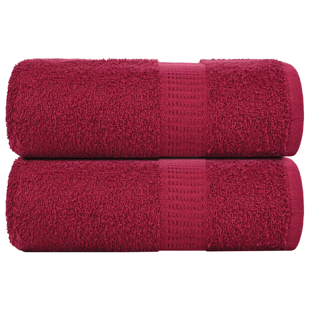 Toalhas de rosto FROGN 2 peças Bordeaux 30x30 cm 360 g/m²