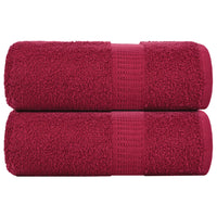Toalhas de rosto FROGN 2 peças Bordeaux 30x30 cm 360 g/m²