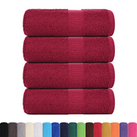Toalhas de rosto FROGN 4 peças Bordeaux 30x30 cm 360 g/m²