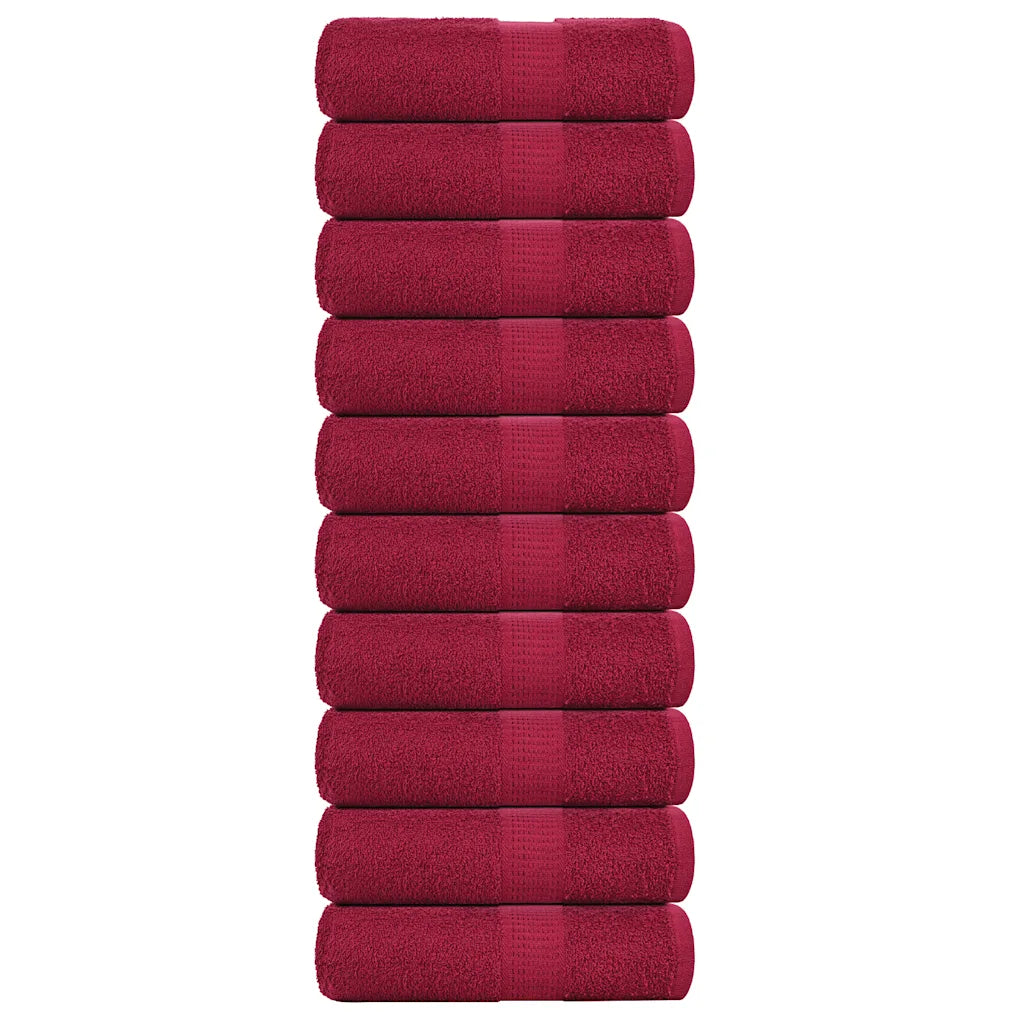 Toalhas de rosto FROGN 10 unidades Bordeaux 30x30 cm 360 g/m²