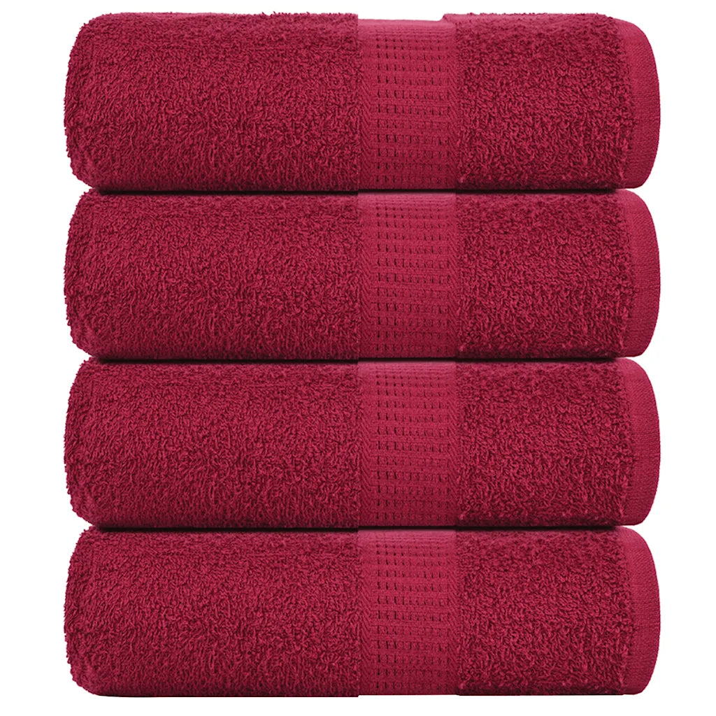 Toalhas de bidé FROGN 4 pcs 30x50 cm 360 g/m² bordô