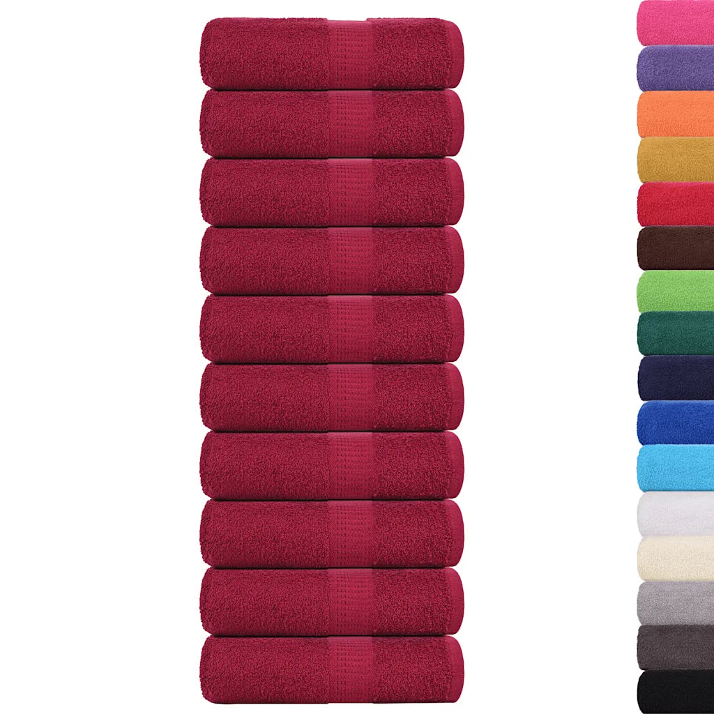 Toalhas de bidé FROGN 10 pcs 30x50 cm 360 g/m² bordô