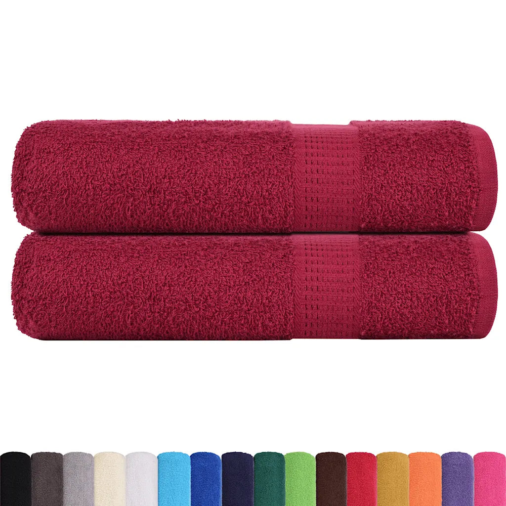 Toalhas de mãos FROGN 2 pcs 50x100 cm 360 g/m² bordô