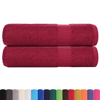 Toalhas de mãos FROGN 2 pcs 50x100 cm 360 g/m² bordô