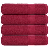 Toalhas de mãos FROGN 4 pcs 50x100 cm 360 g/m² bordô