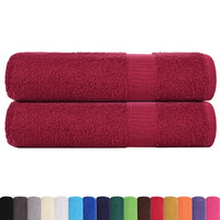 Toalhas de banho FROGN 2pcs 70x140 cm 360 g/m² bordéus