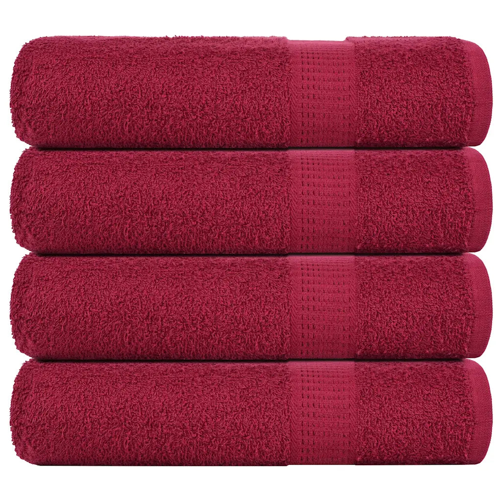 Toalhas de banho FROGN 4 pcs 100x150 cm 360 g/m² bordéus