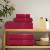 Toalhas de banho FROGN 4 pcs 100x150 cm 360 g/m² bordéus