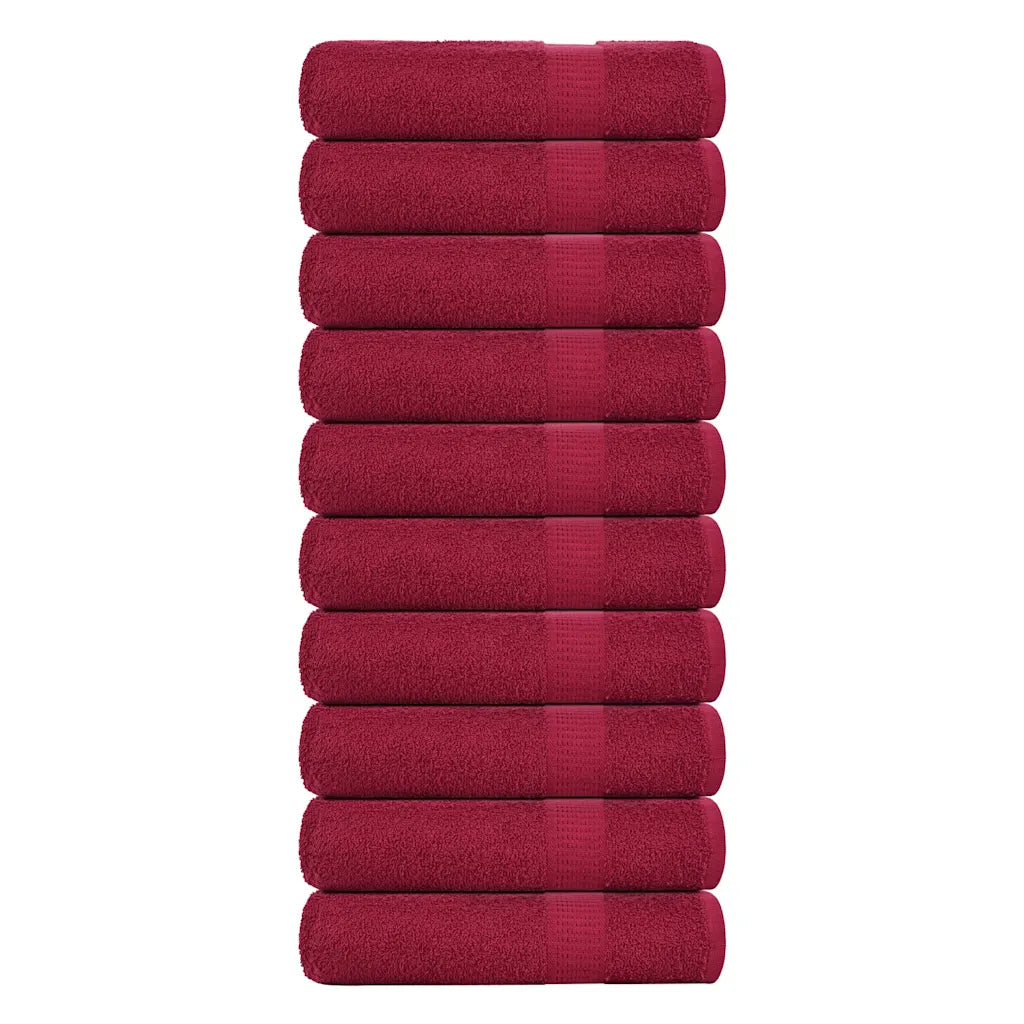 Toalhas de banho FROGN 10 pcs 100x150 cm 360 g/m² bordéus
