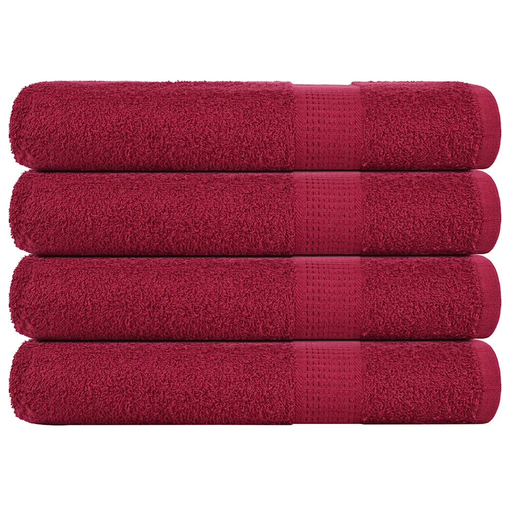 Toalhas de sauna FROGN 4 pcs 80x200 cm 360 g/m² bordéus