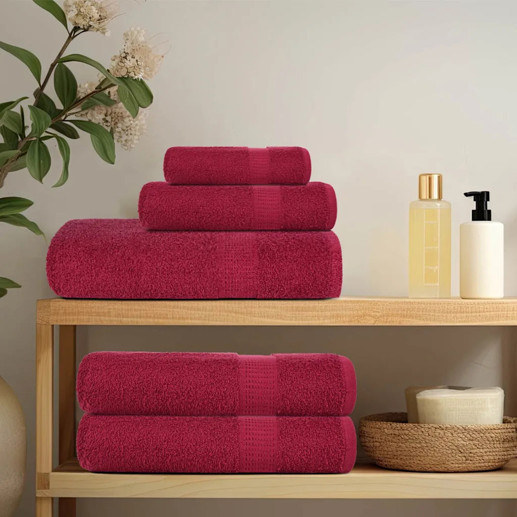 Toalhas de sauna FROGN 4 pcs 80x200 cm 360 g/m² bordéus