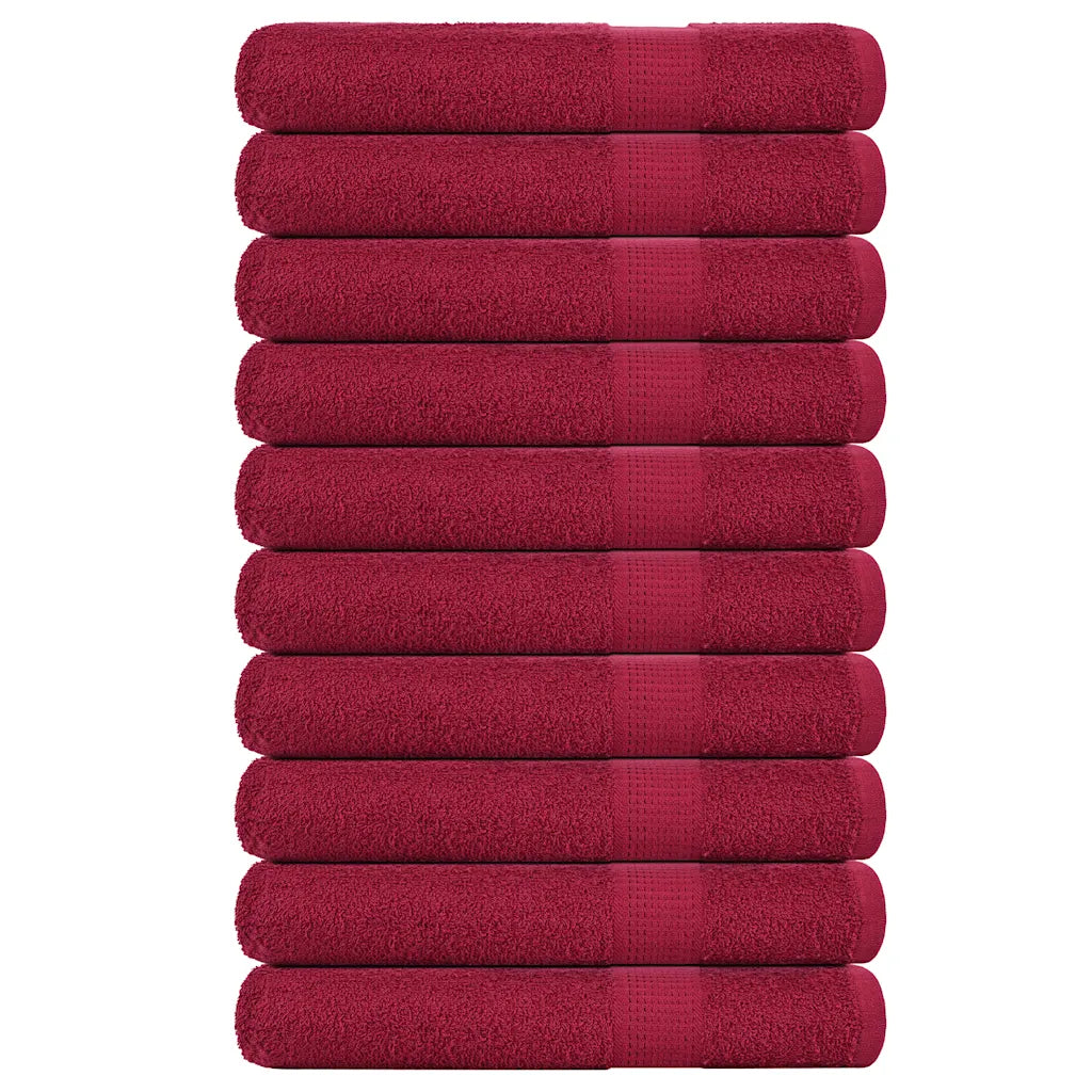 Toalhas de sauna FROGN 10 pcs 80x200 cm 360 g/m² bordéus