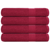 Toalhas FROGN 4 pcs 100x200 cm 360 g/m² bordéus