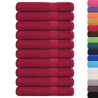 Toalhas FROGN 10 pcs 100x200 cm 360 g/m² bordéus