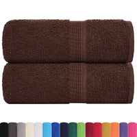Toalhas de bidé FROGN 2 pcs 30x50 cm 360 g/m² castanho
