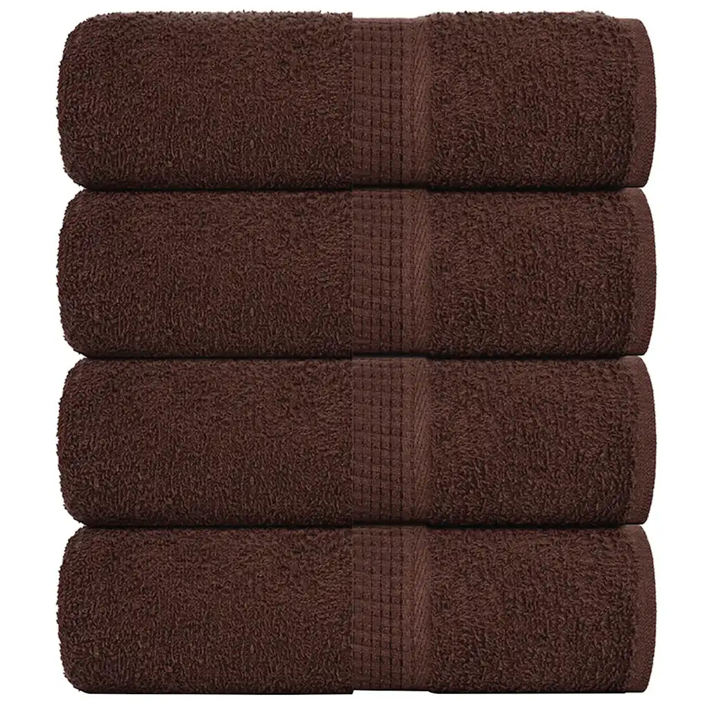 Toalhas de bidé FROGN 4 pcs 30x50 cm 360 g/m² castanho
