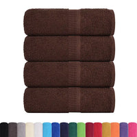 Toalhas de bidé FROGN 4 pcs 30x50 cm 360 g/m² castanho
