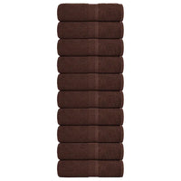 Toalhas de bidé FROGN 10 pcs 30x50 cm 360 g/m² castanho