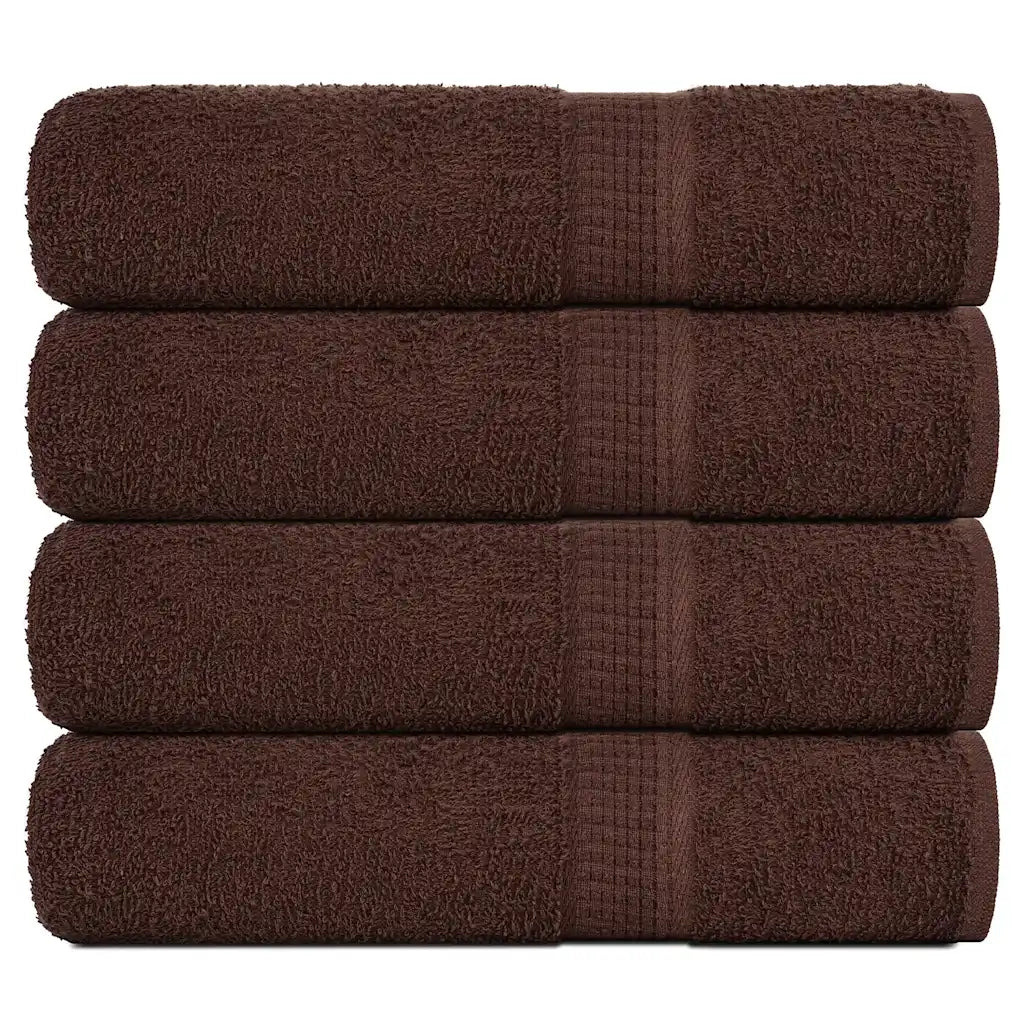 Toalhas de mãos FROGN 4 pcs 50x100 cm 360 g/m² castanho