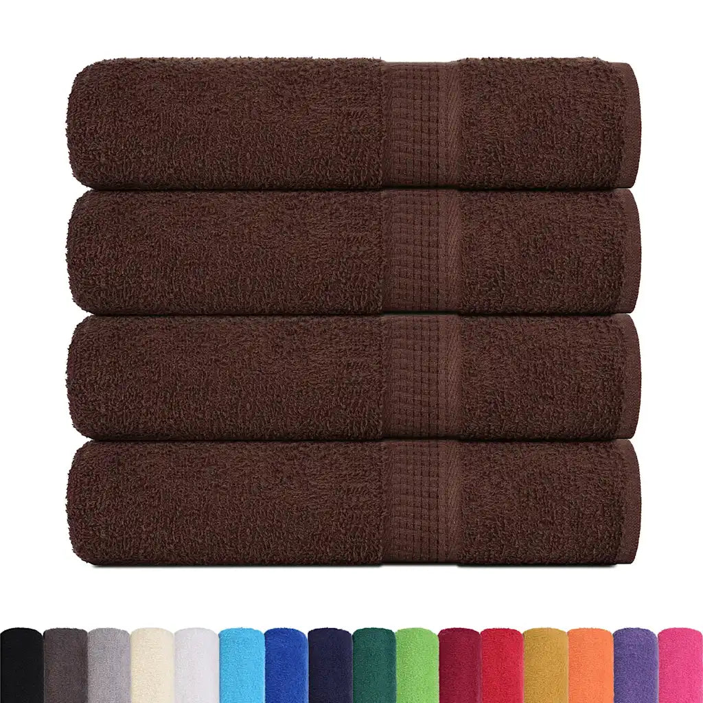 Toalhas de mãos FROGN 4 pcs 50x100 cm 360 g/m² castanho