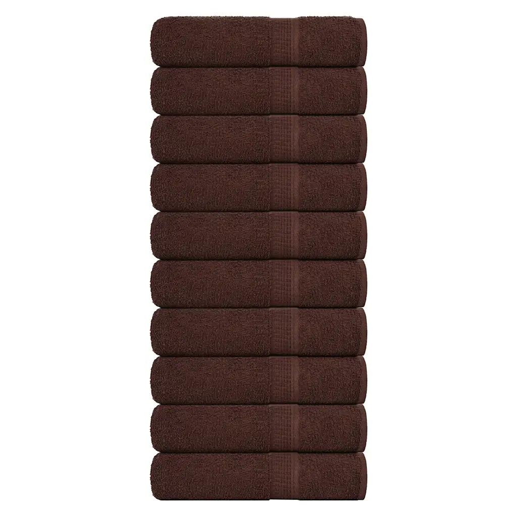 Toalhas de mãos FROGN 10 pcs 50x100 cm 360 g/m² castanho