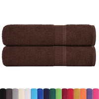 Toalhas de banho FROGN 2 pcs 100x150 cm 360 g/m² castanho