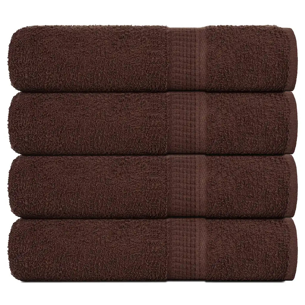 Toalhas de banho FROGN 4 pcs 100x150 cm 360 g/m² castanho