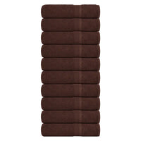 Toalhas de banho FROGN 10 pcs 100x150 cm 360 g/m² castanho